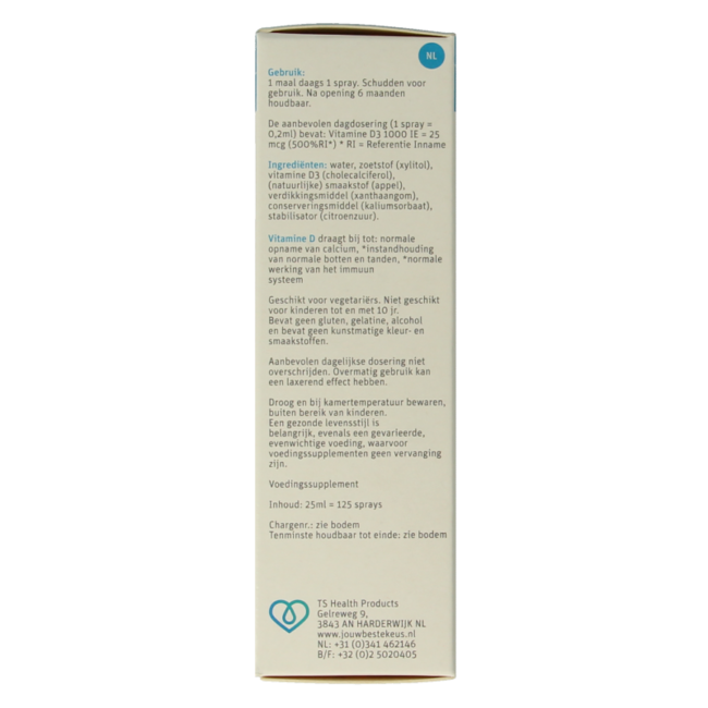 TS Choice Vitaminespray vitamina D 1000 25 mililitros