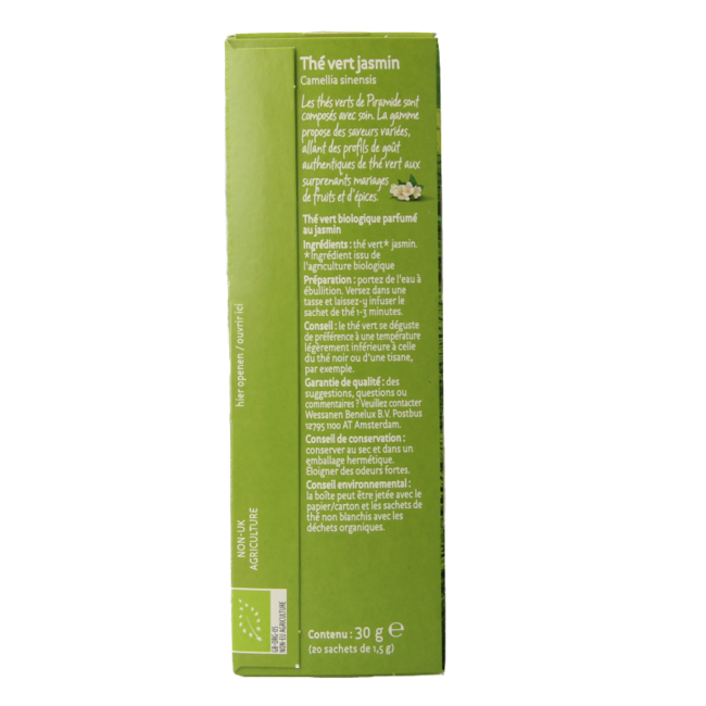 Grüner Tee & Jasmin Öko Bio 20 Beutel