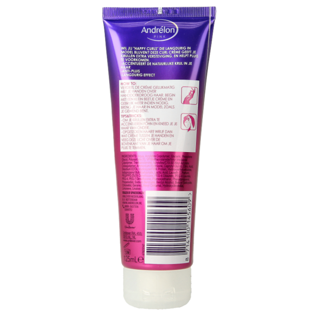 Pink creme happy curls 125 Millilitres