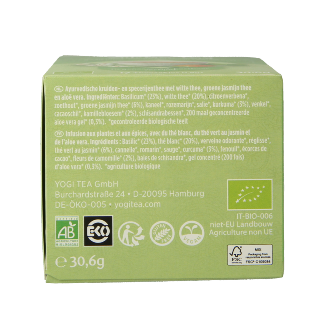 White tea with aloe vera organic 17 bags