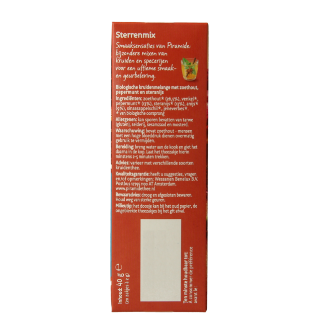 Sterrenmix Tee Öko Bio 20 Beutel