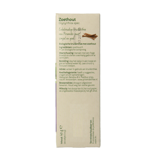 Té de regaliz eco bio 20 bolsitas