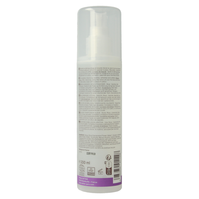 Cattier Soothing lotion rose chamomile 200 Millilitres