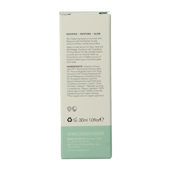 Olio Viso Anti-Età Green People 30 Millilitri