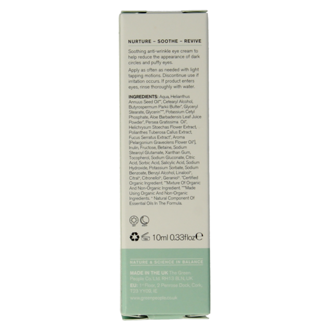 Green People Crème contour des yeux rajeunissante et nourrissante 10 ml