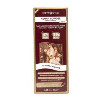 Surya Brasil Surya Brasil Henna Polvere Tinta Capelli Neutra 50 Grammi
