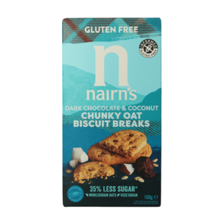 Nairns Galletas Biscuit Breaks chocolate negro y coco 160 gramos