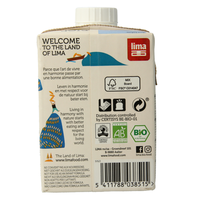 Lima Reisdrink Original Bio 500 Milliliter