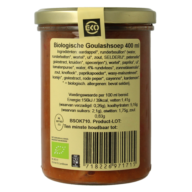 Sopa de gulash bio 400 mililitros