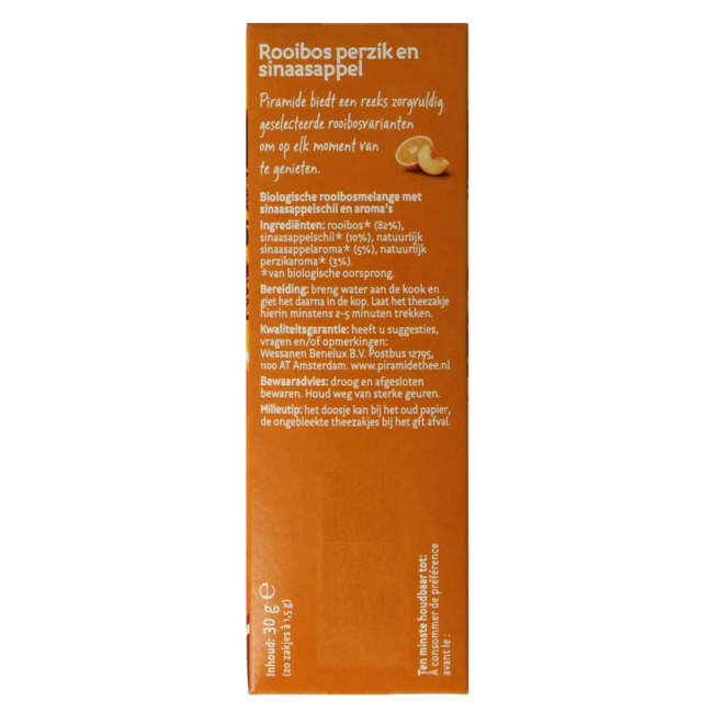 Rooibos Pfirsich Orange Tee Bio 20 Beutel