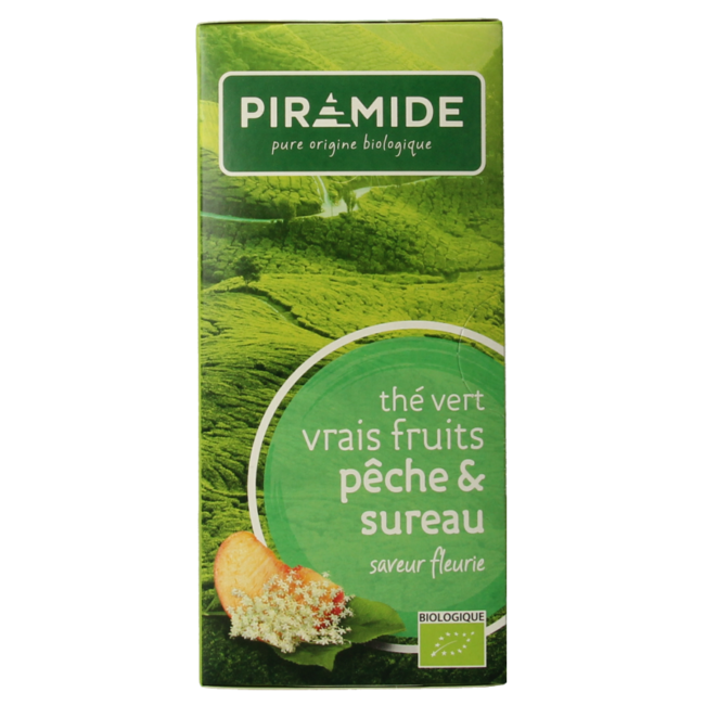Tè Verde Biologico Pesca e Fiori di Sambuco (20 Bustine)