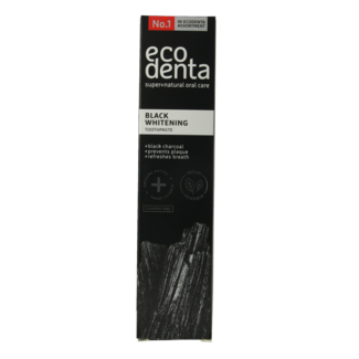 Ecodenta Pasta de dientes blanqueadora carbón extra negro 100 mililitros