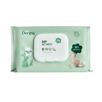 Derma Eco Chusteczki nawilżane Derma Eco Baby, 64 sztuki