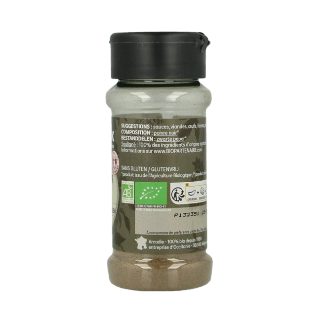 Cook Poivre noir moulu bio 45 Grammes