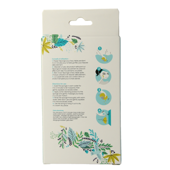 Esponja facial de konjac Lady Green con aloe vera, 1 unidad