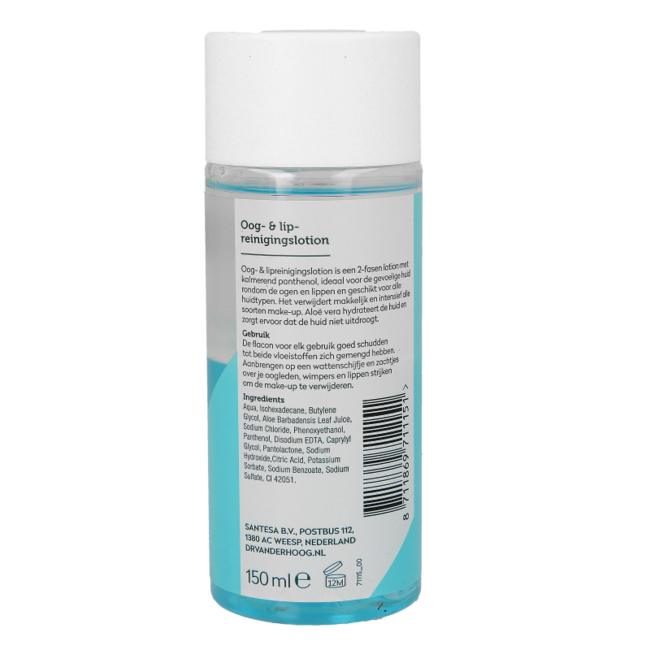 Dr. van der Hoog Lozione Detergente Occhi e Labbra Bifasica 150 Millilitri