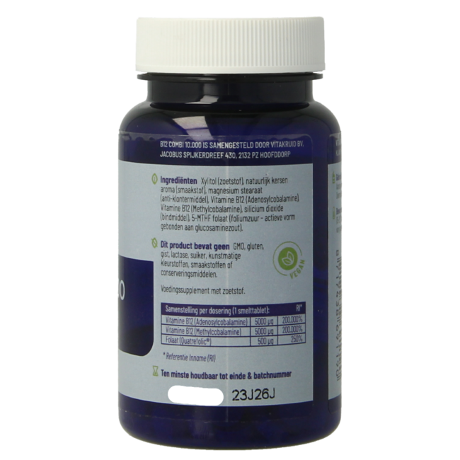 B12 Combi 10 000 avec Folate Actif 60 Comprimés Sublinguaux