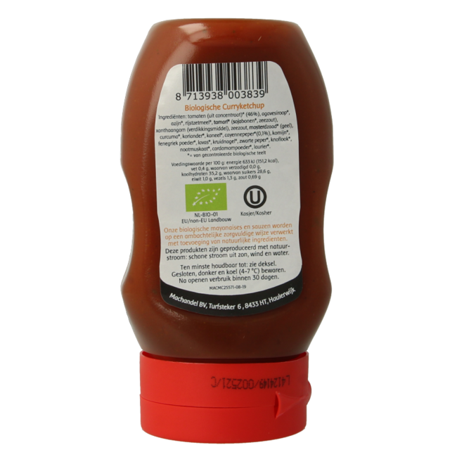 Kétchup al curry botella bio 290 gramos