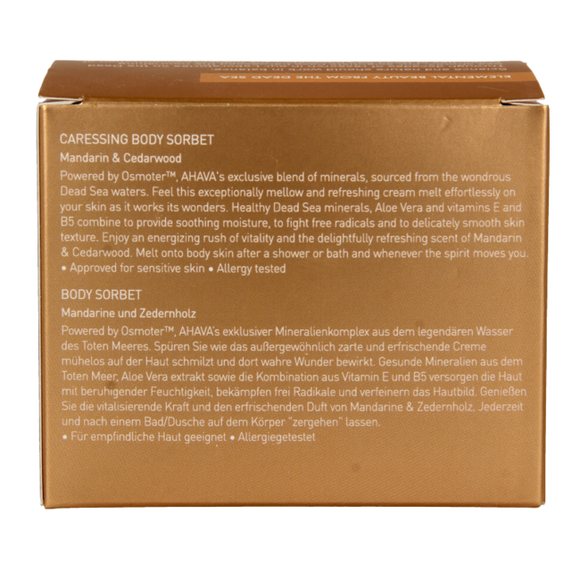 Ahava Caressing Body Sorbet Mandarine & Zedernholz 350 Gramm