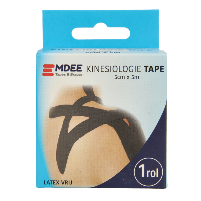 Nastro Kinesio Emdee nero non tagliato 1 Rotolo