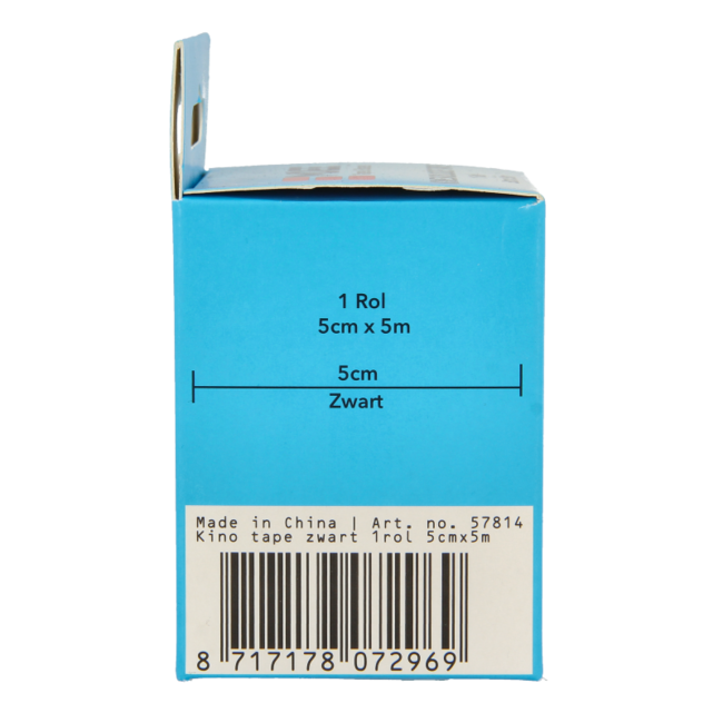 Emdee Kinesio Tape Schwarz, ungeschnitten, 1 Rolle