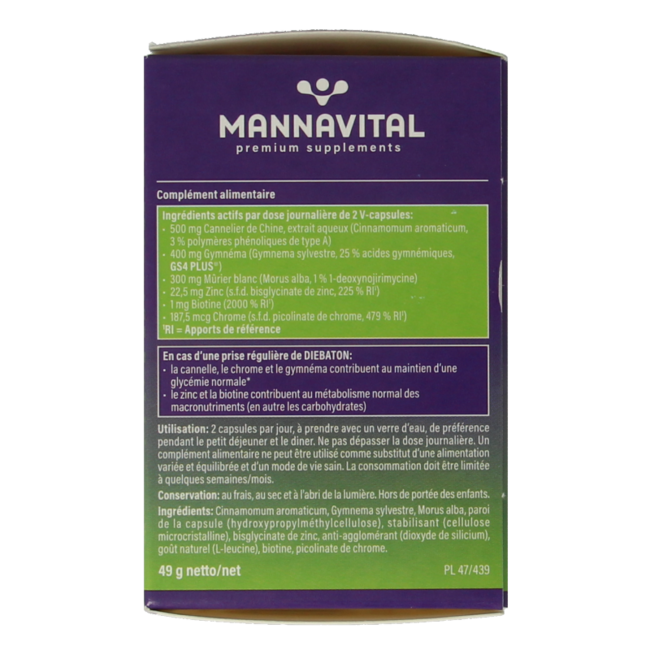 Mannavital Diebaton 60 Cápsulas vegetarianas