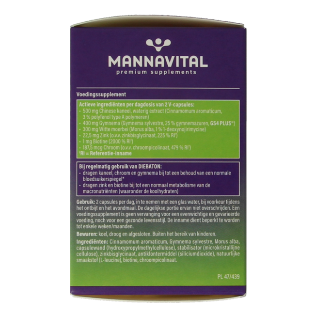 Mannavital Diebaton 60 Cápsulas vegetarianas