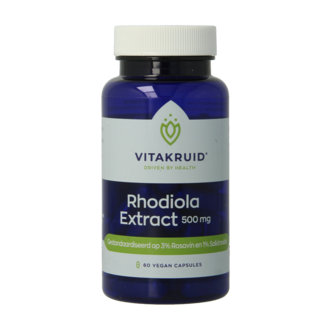 Vitakruid Estratto di Rhodiola 500 mg 3% Rosavina 1% Salidroside 60 Capsule vegetariane