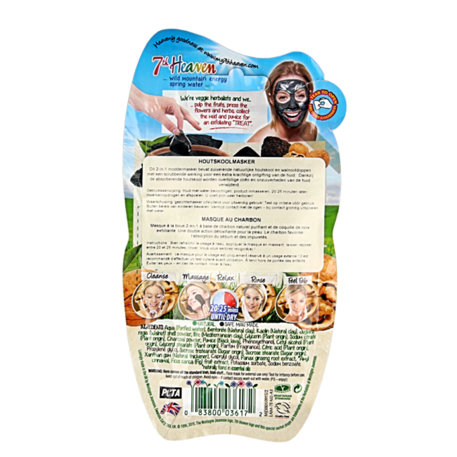 Maschera Viso al Carbone Montagne 7th Heaven 1 Pezzo