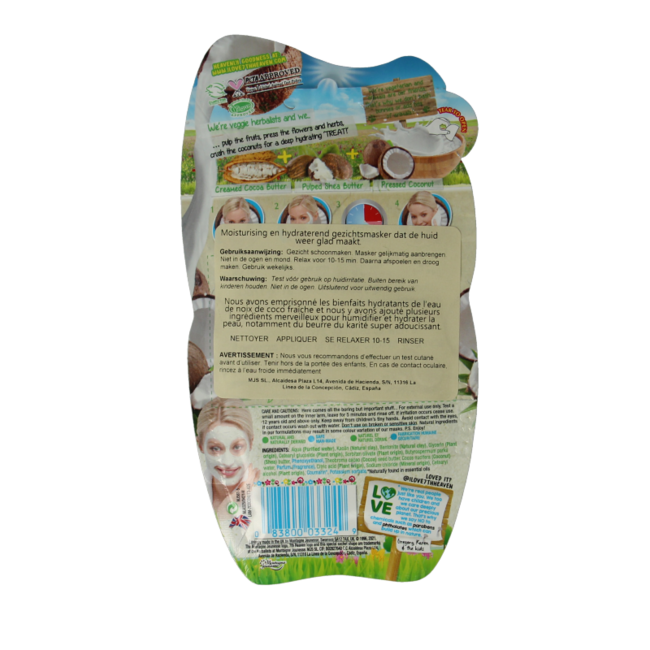 Mascarilla facial Montagne 7th Heaven creamy coconut 15 mililitros