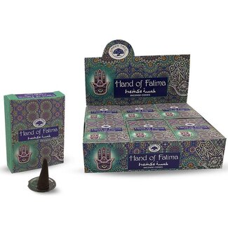 Green Tree Green Tree Cone Incense Hand of Fatima 10 Pieces