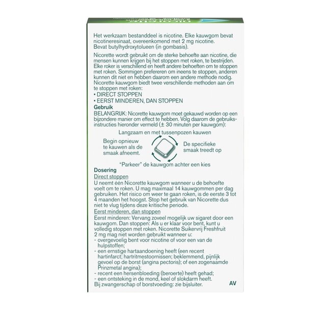 Nicorette Kaugummi 2 mg Freshfruit 30 Stück