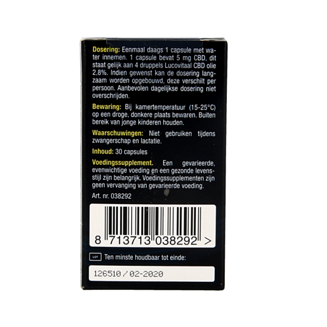 Lucovitaal Cannabidiol CBD 5mg 30 Capsules