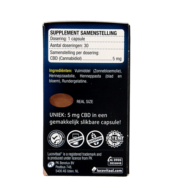 Lucovitaal Cannabidiolo CBD 5mg 30 Capsule