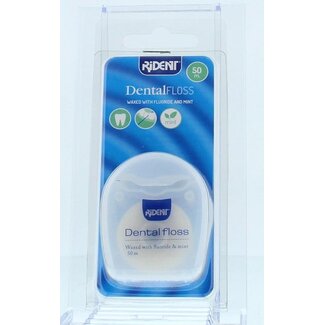Rident Rident Waxed Dental Floss with Fluoride and Mint 50m 1 Piece