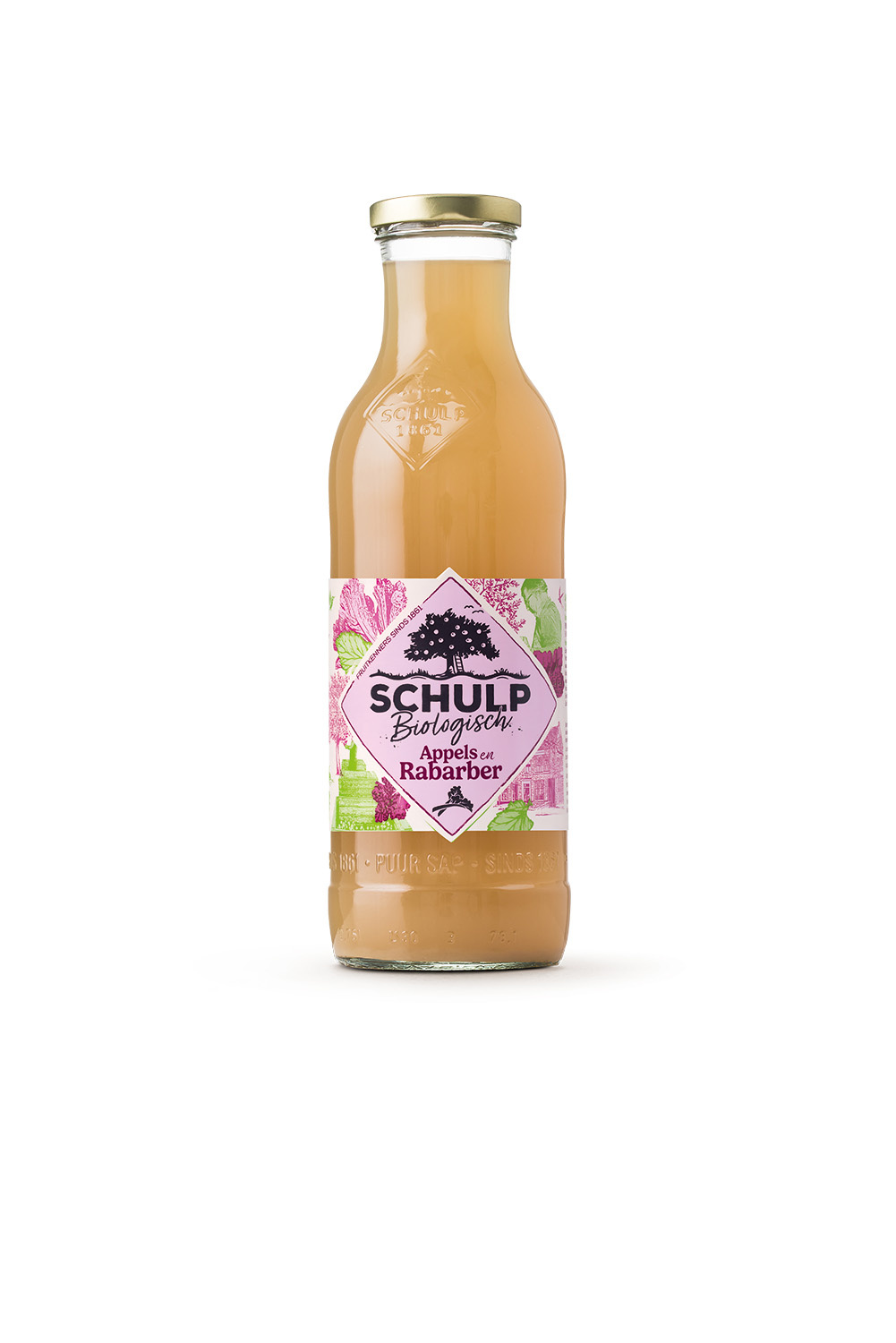 Schulp Appel & rabarbersap bio 750 Milliliter