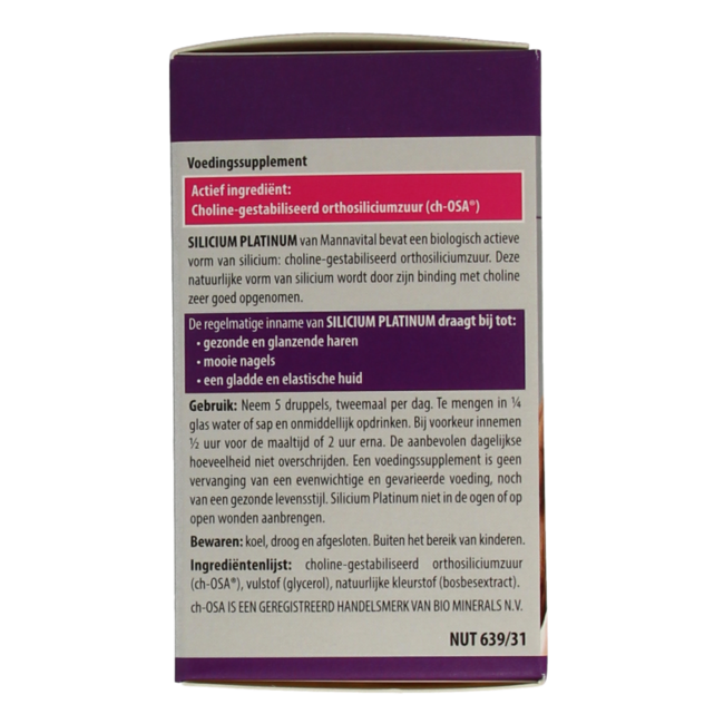 Mannavital Silicium platinum 30 mililitros