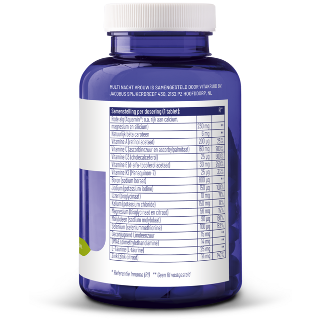 Multi Nacht Frau 100% Vegan 90 Tabletten