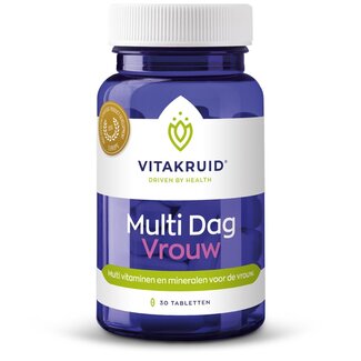 Vitakruid Multi Dag Vrouw 100 % Vegan 30 comprimés