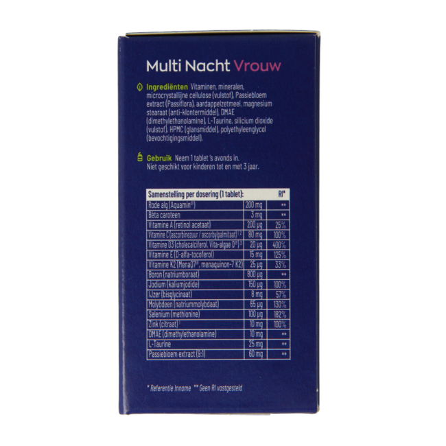 Multi Dag & Nacht Vrouw 100% Vegan 2 x 30 60 Tabletten