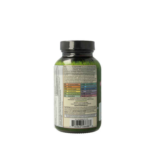Living green liquid gel multi para mujeres 90 cápsulas blandas