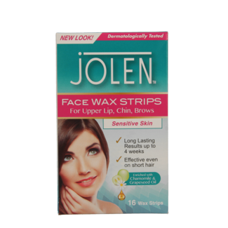 Jolen Tiras de depilación facial 16 unidades