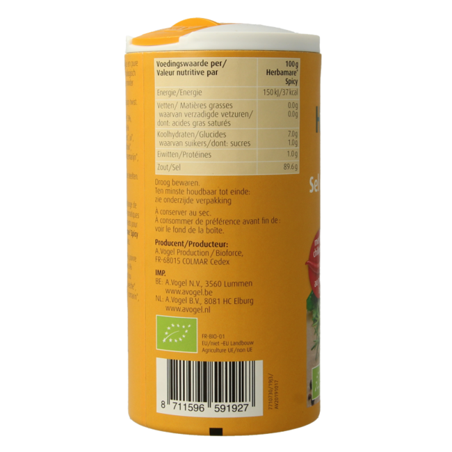 Herbamare sel aux herbes épicé bio 250 g