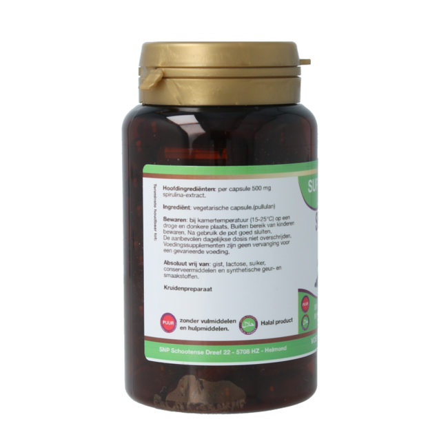 SNP Spirulina 500mg pura 90 capsule vegetariane