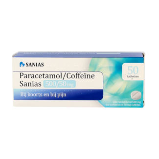 Sanias Paracetamol cafeína 500/50mg 50 Comprimidos