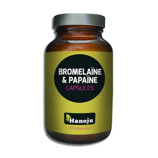 Hanoju Hanoju Bromelaine & papaine capsules 90 Cápsulas vegetarianas