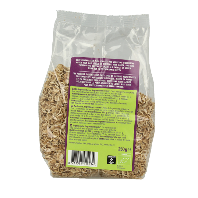 Your Organic Nature Organic Oat Flakes 250 Gram