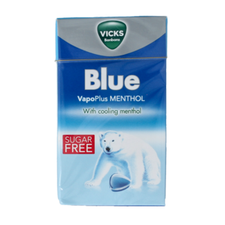 Vicks Vicks Blue menthol suikervrij box 40 Gram
