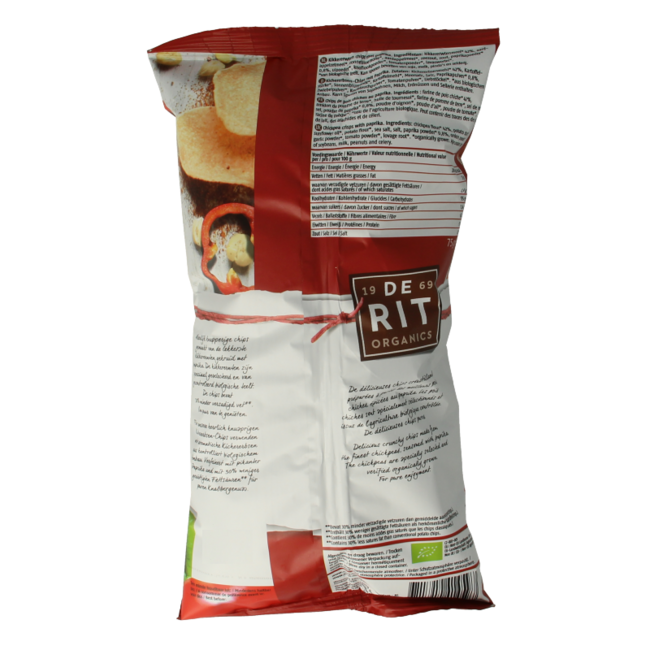 Chickpea crisps paprika organic 75 Gram