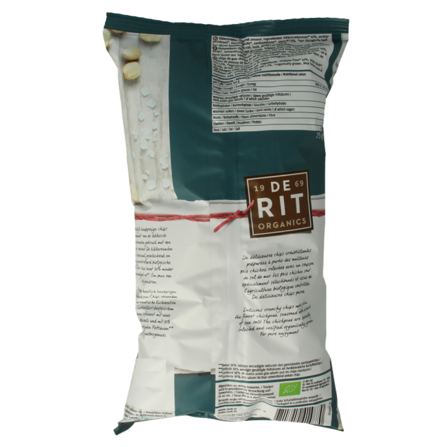 Chips de pois chiches au sel de mer bio 75 grammes